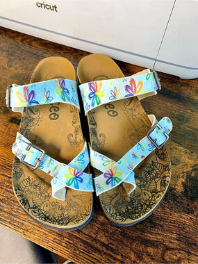 Floral Buckle Sandals